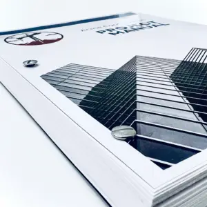 Project manual on table