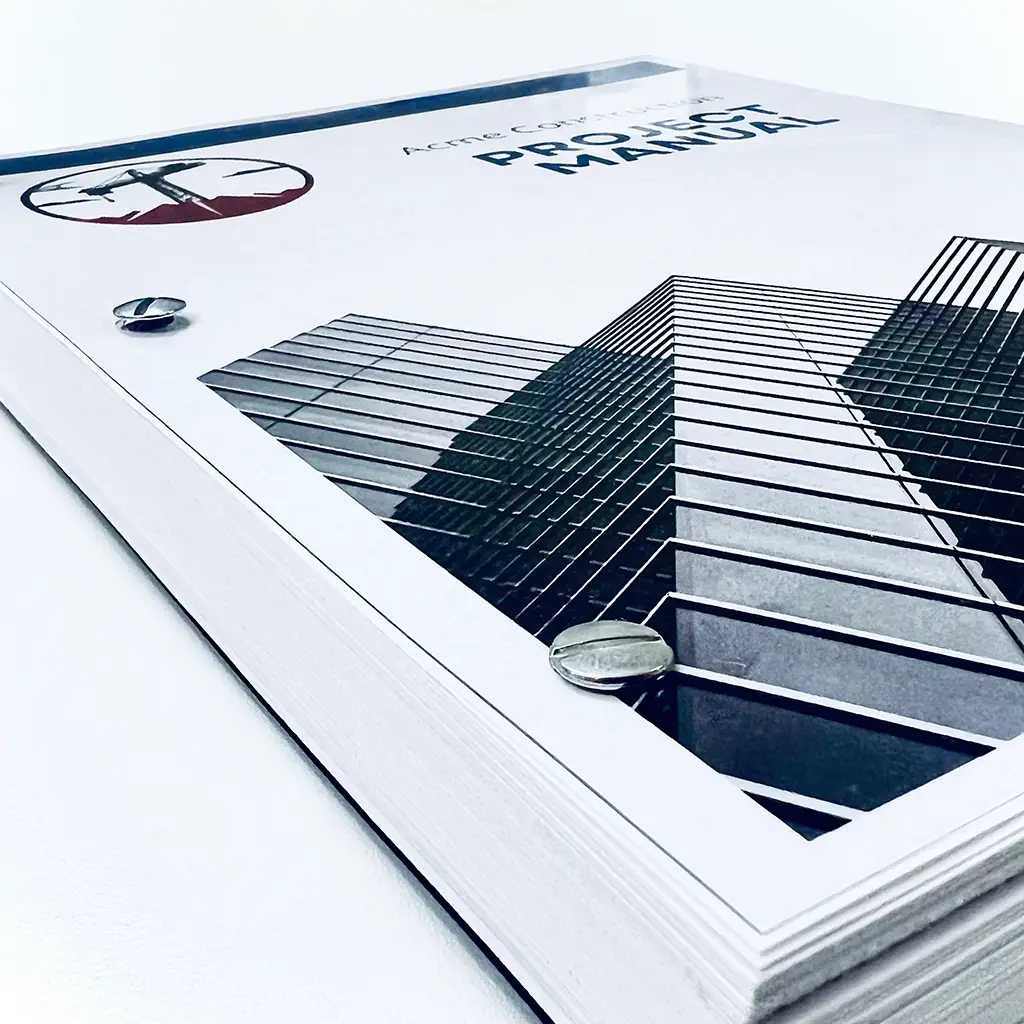Project manual on table