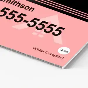10 mm Coroplast Sign