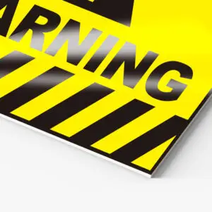 reflective pvc warning sign