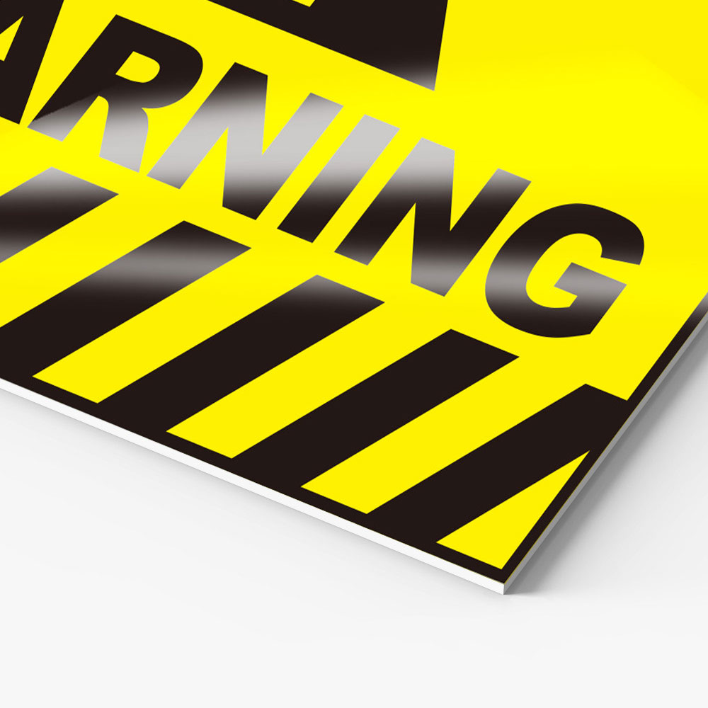 reflective pvc warning sign