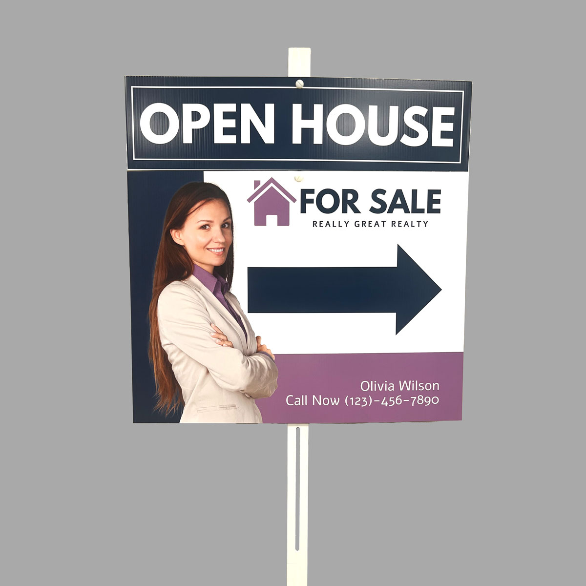 directional real estate sign