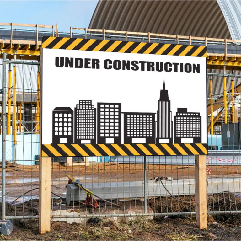 wood post and panel sign