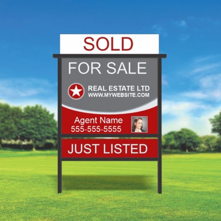 real estate sign frame black