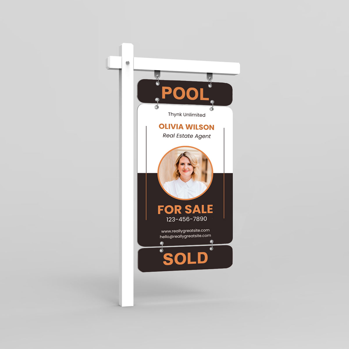 metal acm real estate sign