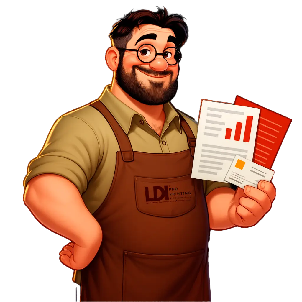 Cameron holding marketing materials
