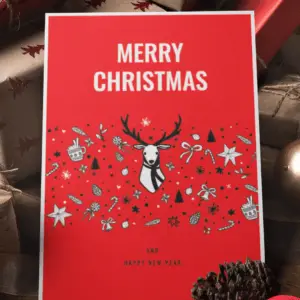 Red Merry Christmas (5x7-ANP10)