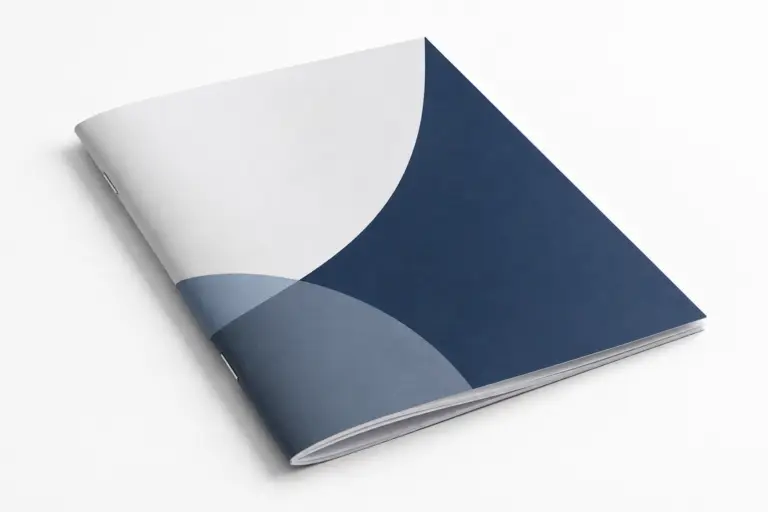 Saddle stitch binding.
